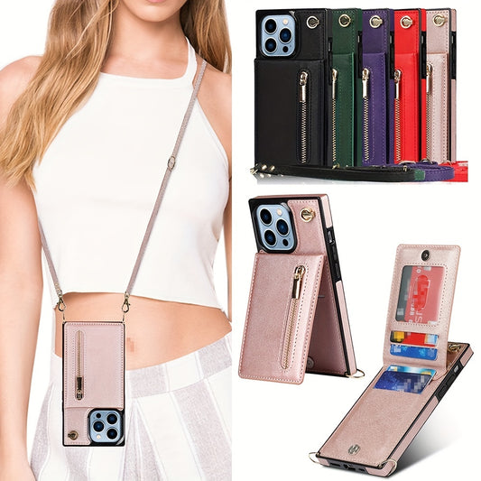 Stylish Crossbody Wallet Case For IPhone